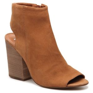 Steve Madden | Brown Swede Retro Tulisa chunky Heels | Size 9.5.